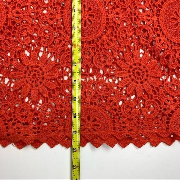 LINGADORE  Orange Crocheted Sweater - Picture 4 of 5